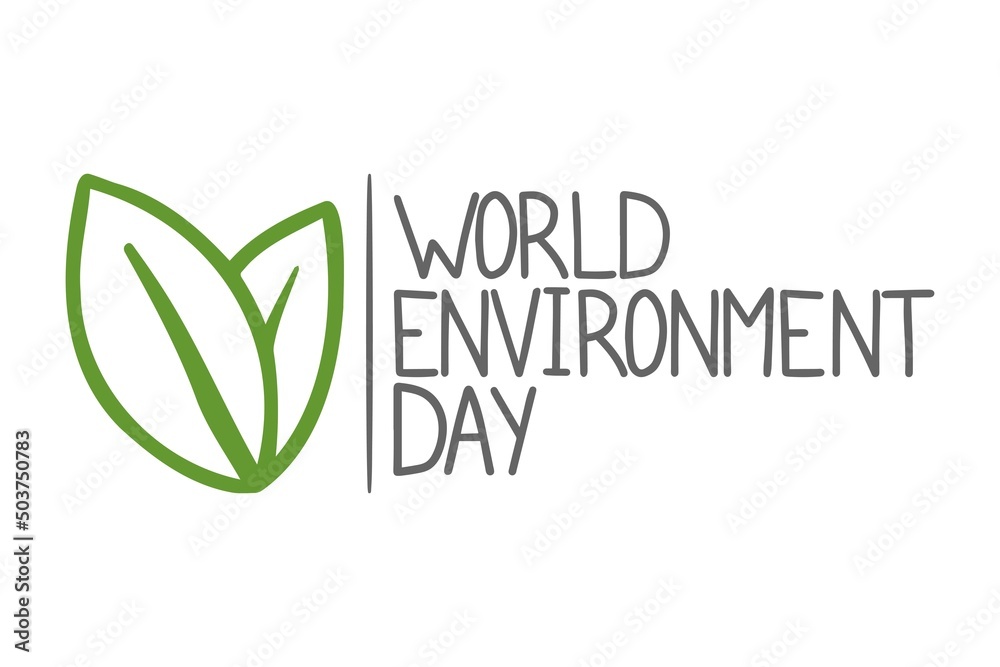 Hand Draw World Environment Day On White Background. Vector Illustration. Hand Draw World Environment Day On White Background. Vector Illustration.