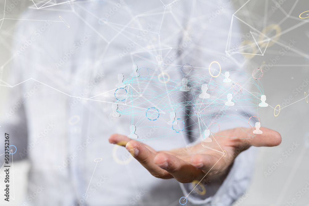 Global network. Blockchain. 3D illustration. Neural networks and artificial intelligence. Abstract Global network. Blockchain. 3D illustration. Neural networks and artificial intelligence. Abstract