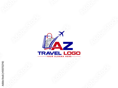 Colorful AZ Logo Icon, Letter Az za Logo Image Vector For Travel Agency