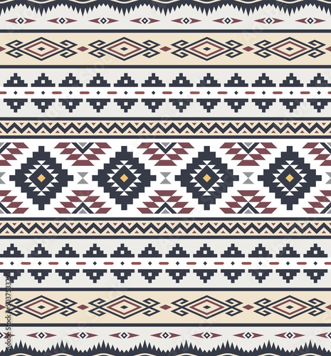Wallpaper Mural Tribal Seamless Pattern. Ethnic Geometric Vector Background. Aztec or Inca Style Torontodigital.ca