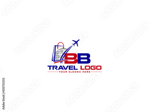 Letter BB Logo Image, Creative Bb bb Logo Letter Icon Design For Travel Company