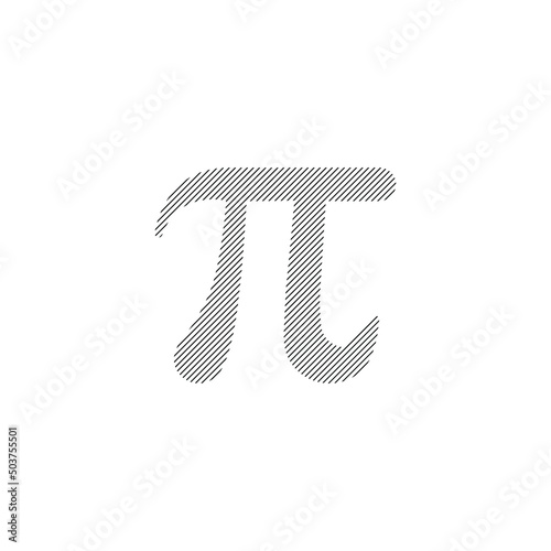 Pi icon vector. Pi symbol illustration. Happy pi day celebration vector