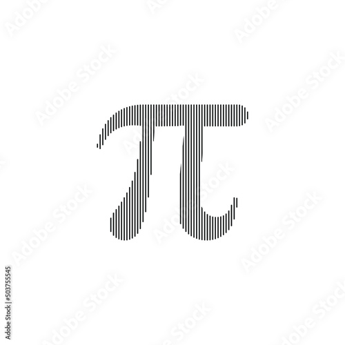 Pi icon vector. Pi symbol illustration. Happy pi day celebration vector