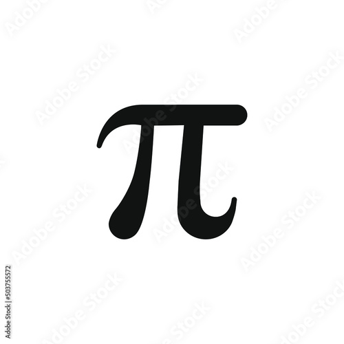 Pi symbol. Pi icon vector. Pi sign illustration