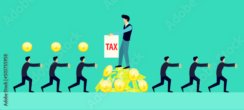 Government take tax away from working people finance trend illustration