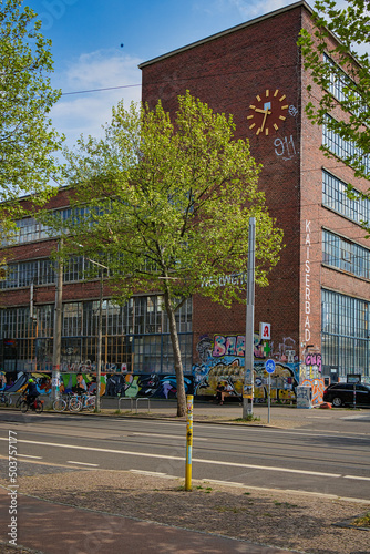 Westwerk, Außenfassade, Innenhof Westwerk, Fabrik, Hof, Leipzig, Deutschland photo