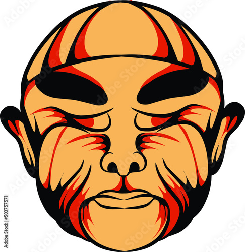 vector Japanese kabuki masks that are good for use for large events and branding stickers and others