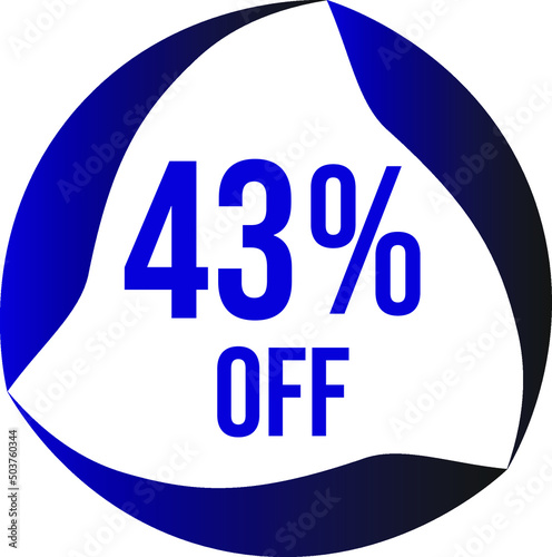 43 percent off vector violet blue circle format