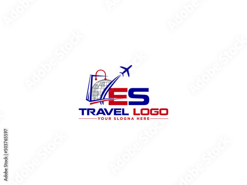 Creative ES Logo Design, Letter Es se Logo Icon Vector Stock For Travel
