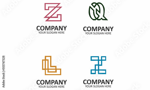 Creative Set of business letter logo design