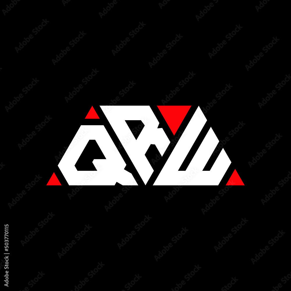 QRW triangle letter logo design with triangle shape. QRW triangle logo design monogram. QRW triangle vector logo template with red color. QRW triangular logo Simple, Elegant, and Luxurious Logo...