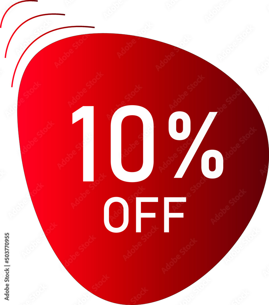 10 percent off with red vector off circle format 10 percent off with red vector off circle format
