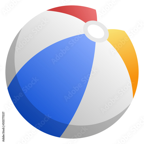 Beach ball for playing on the beach. Toy for children and adults.
