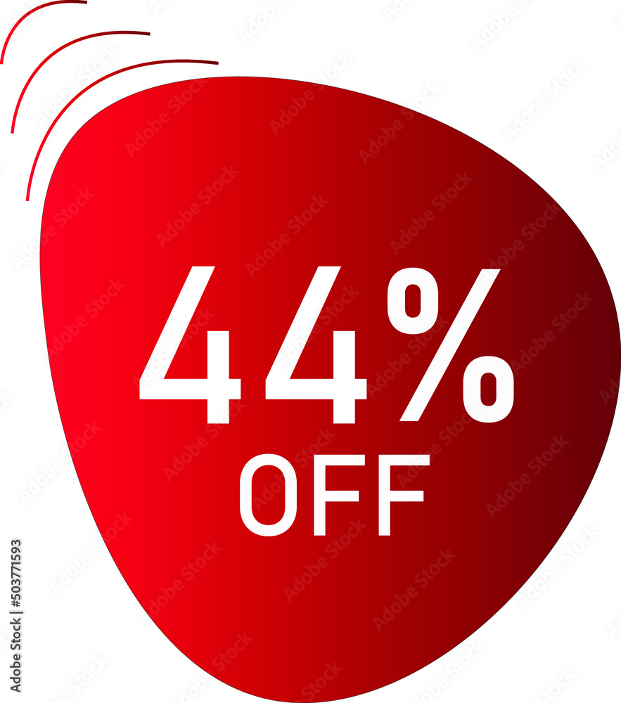44 percent off with red vector off circle format 44 percent off with red vector off circle format