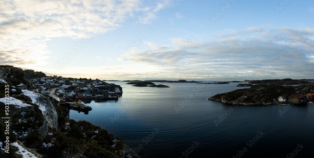 Panoramica poblado noruego 