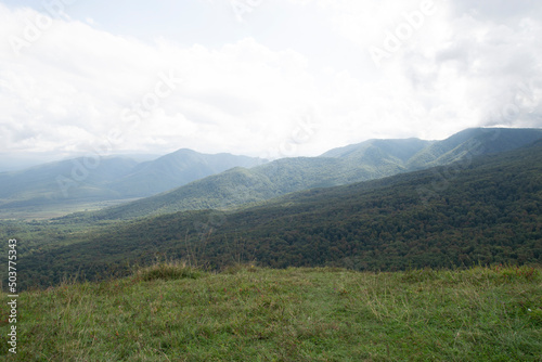 Journey through the Maikop mountains in spring, views of beautiful, bewitching, mountains and stones from a close distance, in spring, texture of stones, rocks close up