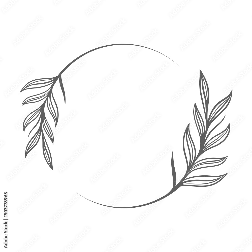 floral frame minimal design floral frame minimal design