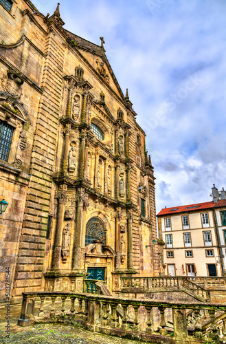 San Martin Pinario Monastery in Santiago de Compostela. UNESCO world heritage in Galicia, Spain © Leonid Andronov