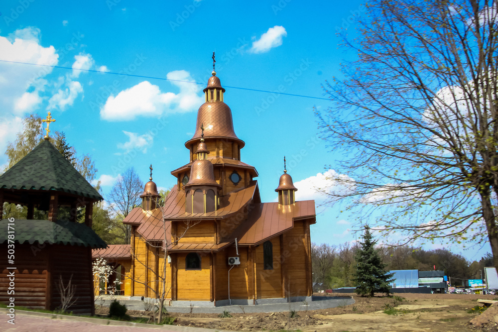 old wooden church - tourist attraction, Western Ukraine