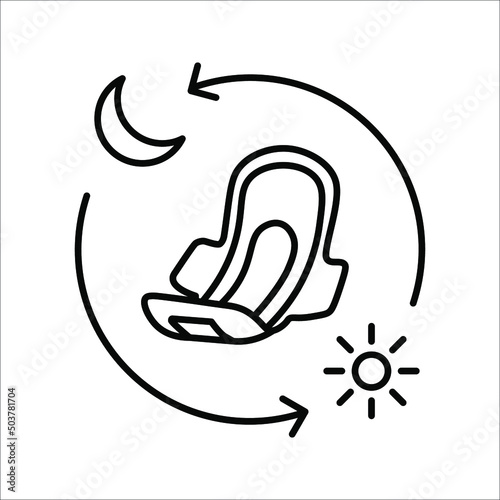 Sanitary napkin icon. Sanitary pad vector icon. Woman sanitary napkin. vector illustration on white background