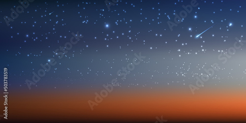 Magic sky background with stars