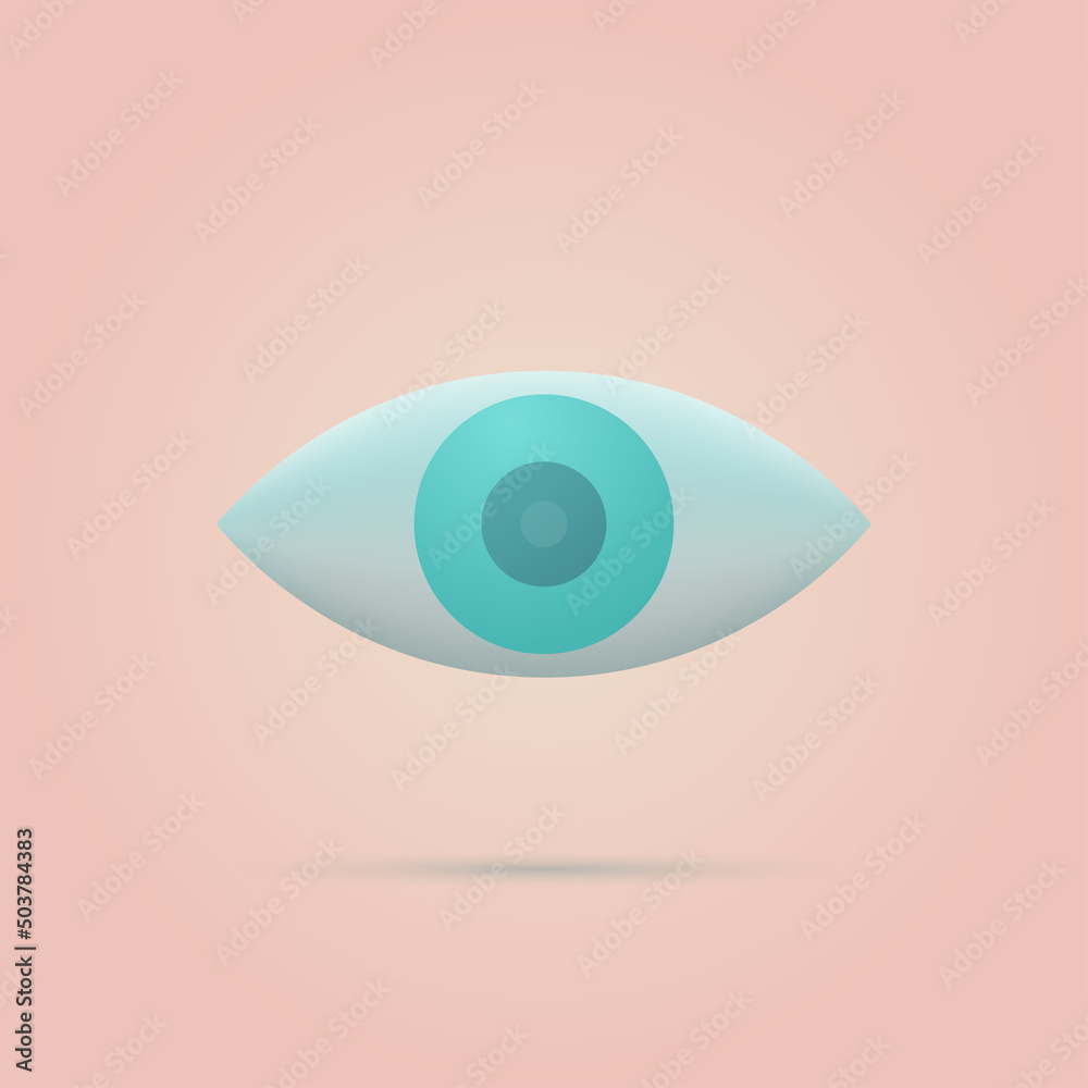 3d eye, research, identification concept. Vector 3d eye, research, identification concept. Vector