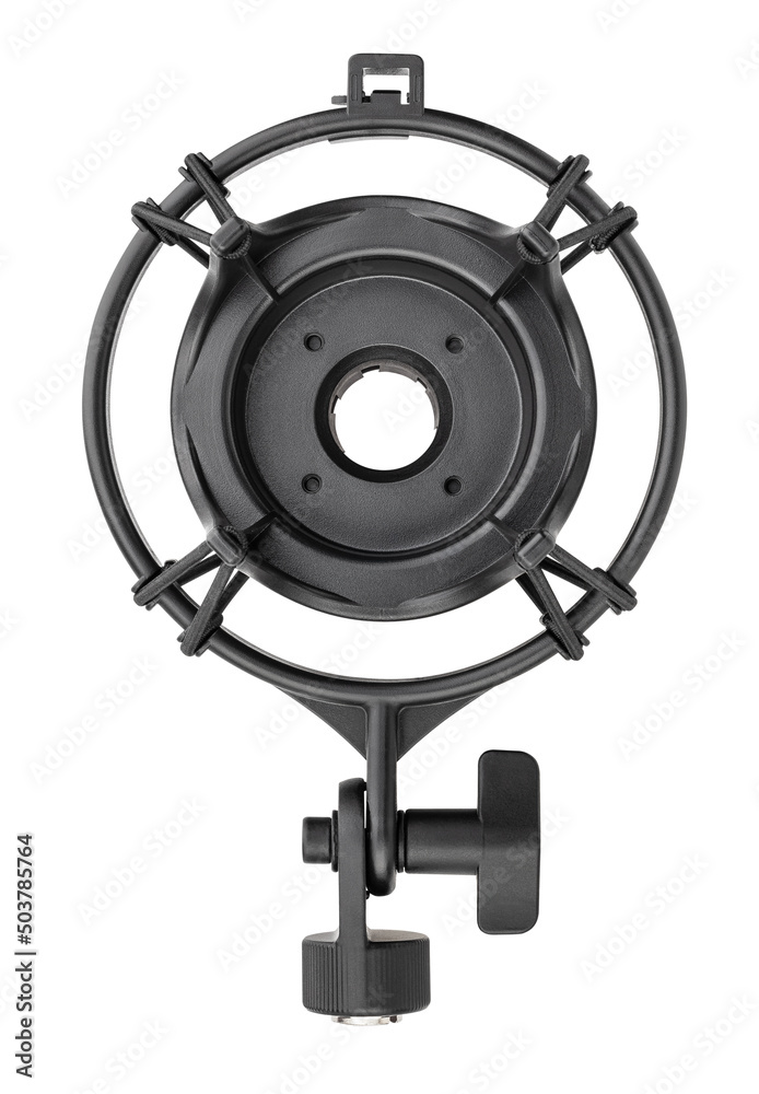 mic shock mount path isolated on white top view mic shock mount path isolated on white top view