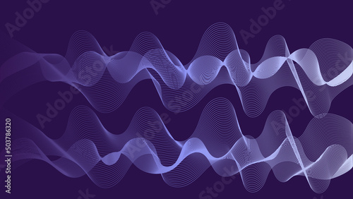 Abstract modern dark purple background. Very Peri gradient lines. Luxury backdrop. Geometric art digital screens. Trendy poster, banner. Futuristic wallpaper. Cover Design. NFT card. Research. 6G. 5G