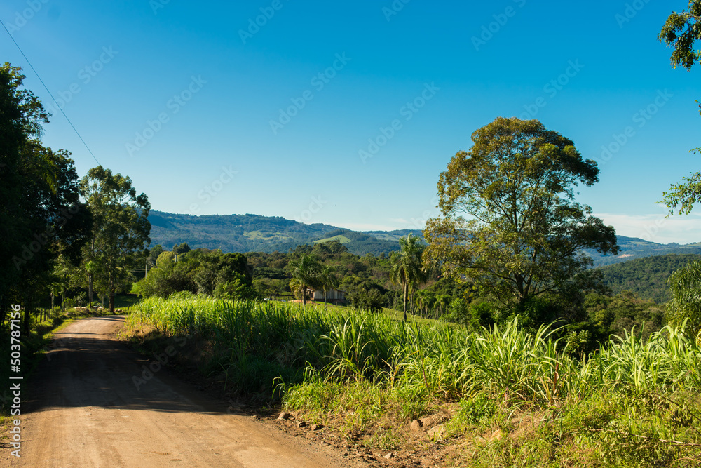 A view of the countryside in Tres Coroas - Rio Grande do Sul state, Brazil