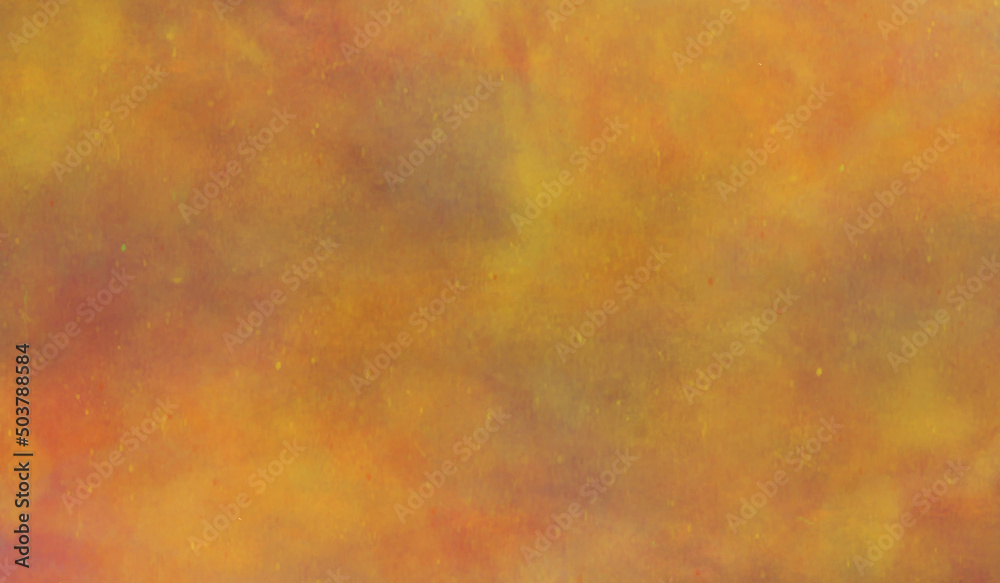 Abstract grunge painted yellow or orange or red background, stylist grunge blurry yellow or orange or red watercolor background texture with space for your text and any design.