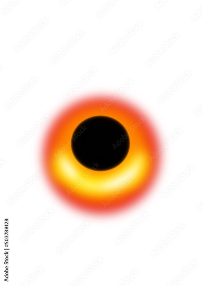 Ilustracja czarnej dziury na podstawie zdjęcia NASA wizualizacja - obrazy, fototapety, plakaty 