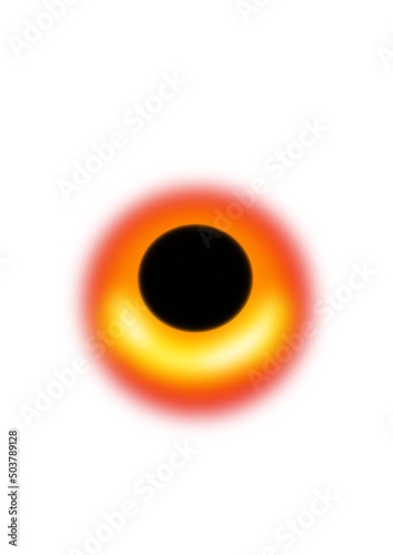 Ilustracja czarnej dziury na podstawie zdjęcia NASA wizualizacja