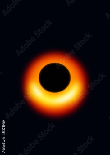 Black hole on a black background