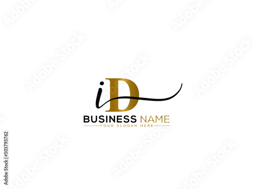 Minimalist ID Logo Icon, Signature Id di Letter Logo Design For Your Brand