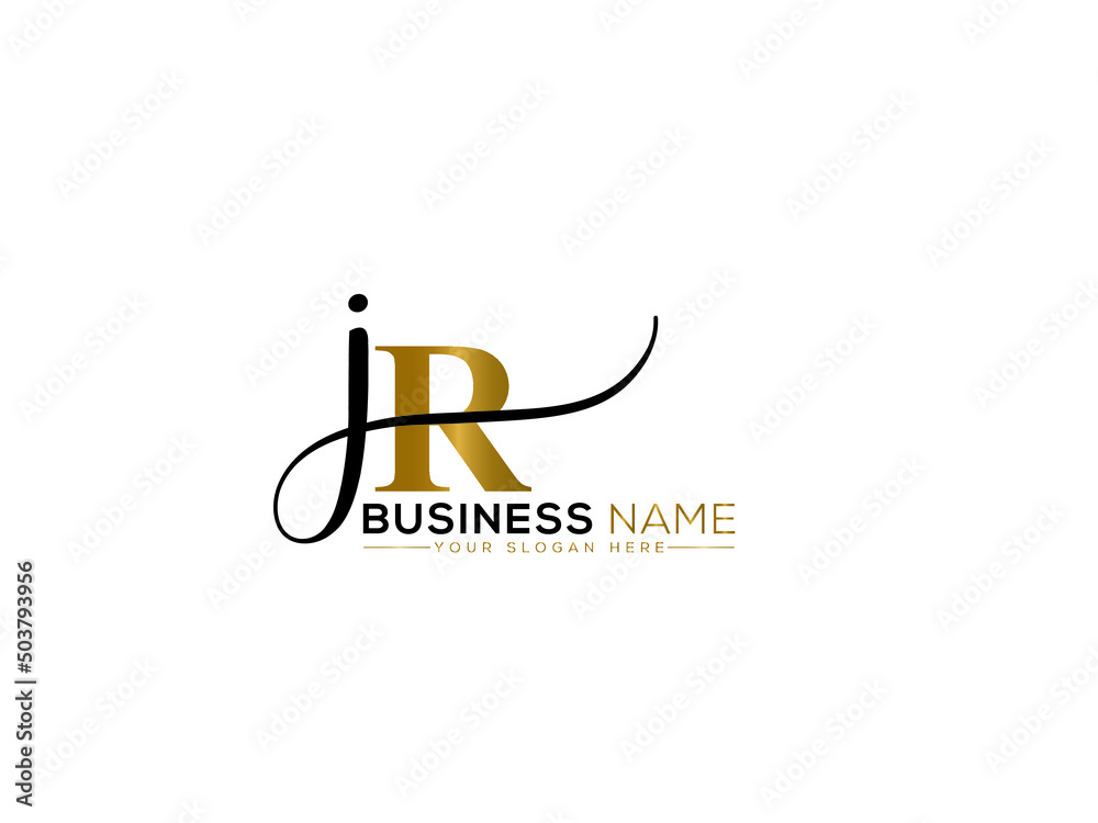 Signature JR Luxury Logo, Letter Jr rj Signature Logo Icon Vector Image ...