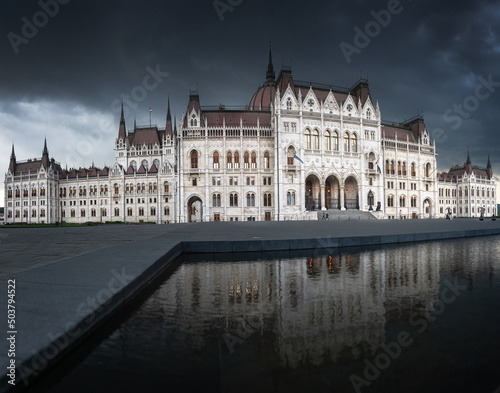 Exterior of the Hungarian Parliament on a stormy afternoon © Horváth Botond