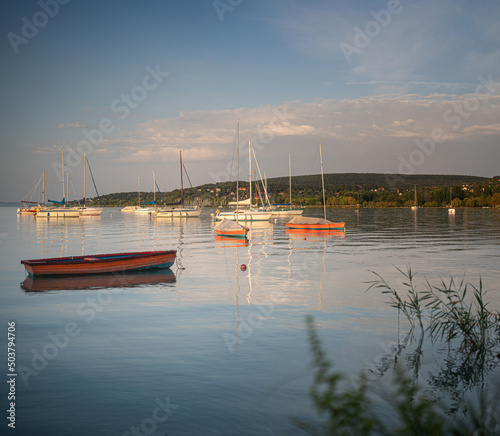 Sailboats in the port at la...