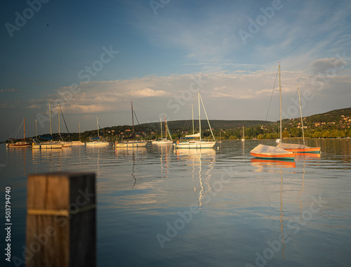 Sailboats in the port at la...