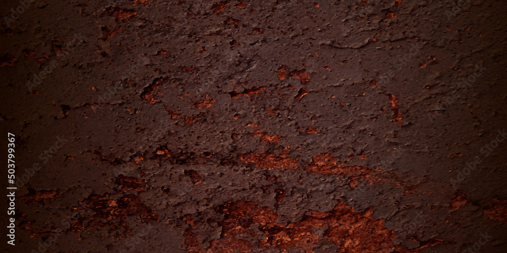 Abstract creative old rusty and oxidized  grunge  metal texture background with dust and spots, Brown or red texture background, Rusty metal background for wallpaper, cover, decoration and design.