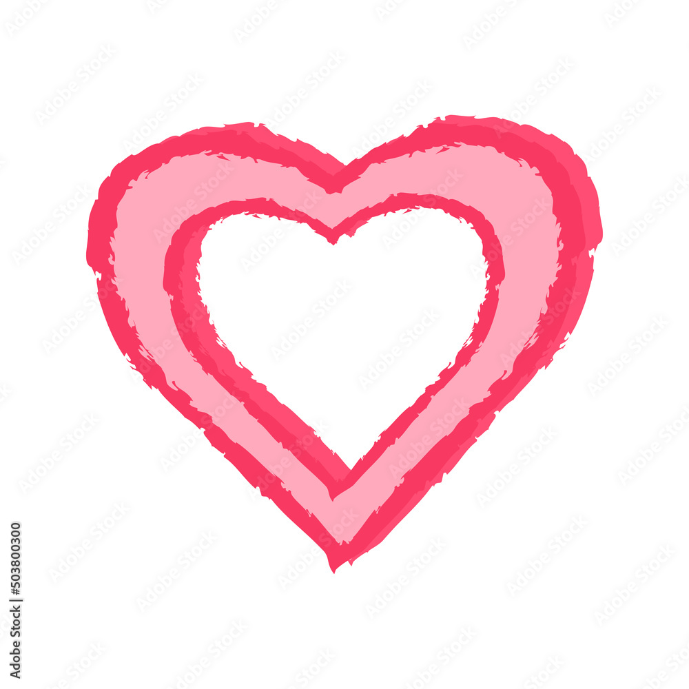 Heart set. Valentine's Day .Vector flat illustration.