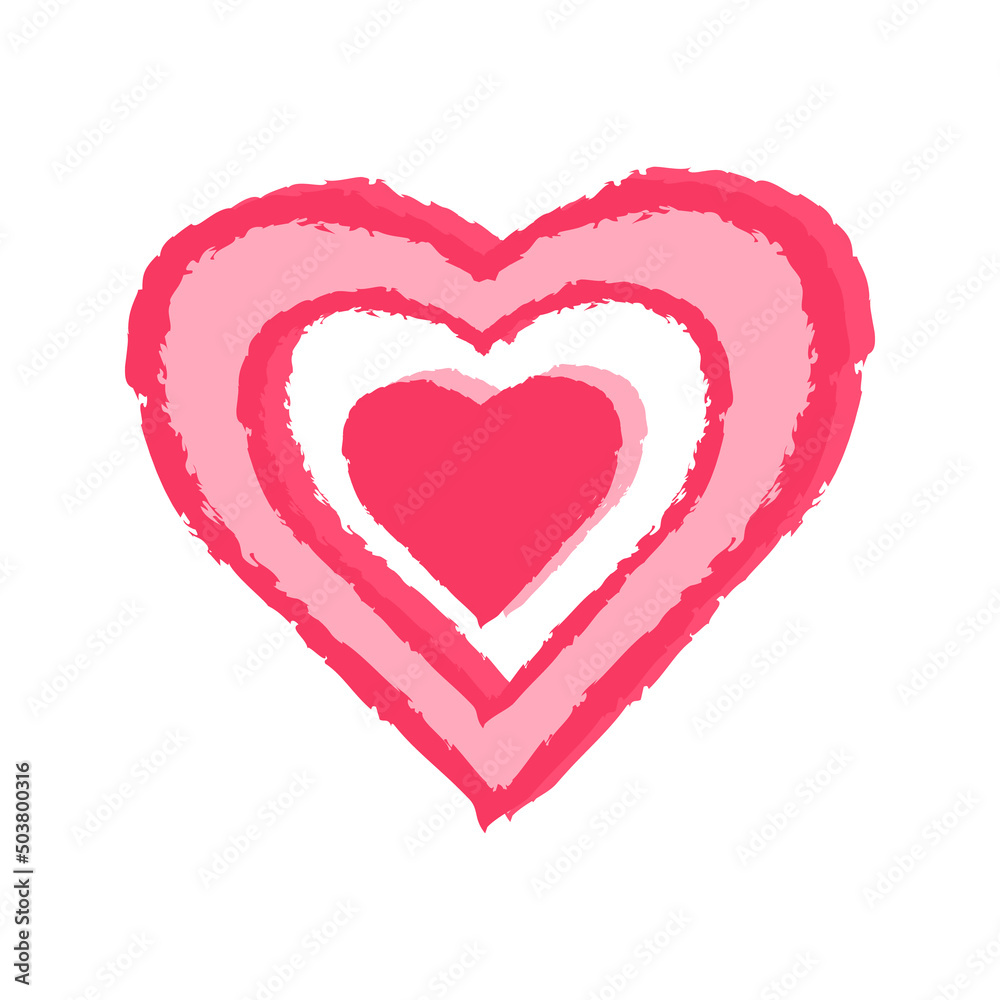 Heart set. Valentine's Day .Vector flat illustration.