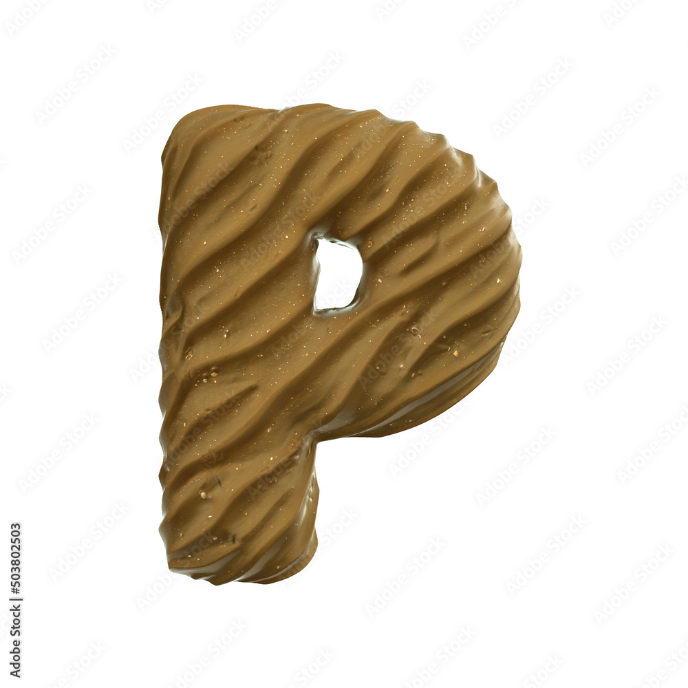 wet sand letter P - Upper-case 3d beach font - suitable for ocean, vacation or nature related subjects wet sand letter P - Upper-case 3d beach font - suitable for ocean, vacation or nature related subjects