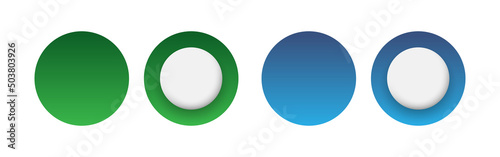 Radio button. Switch set. Vector clipart isolated on white background.