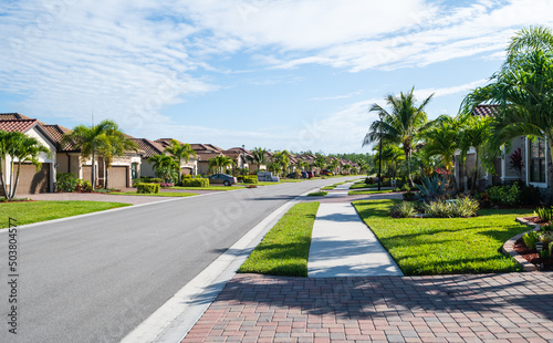 Bonita Springs golf neighborhood community, real estate background Florida
