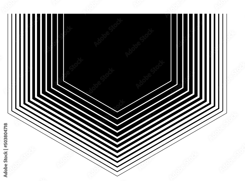 Black and white striped pattern with a smooth transition from black to white with thin lines. Strict vector background
