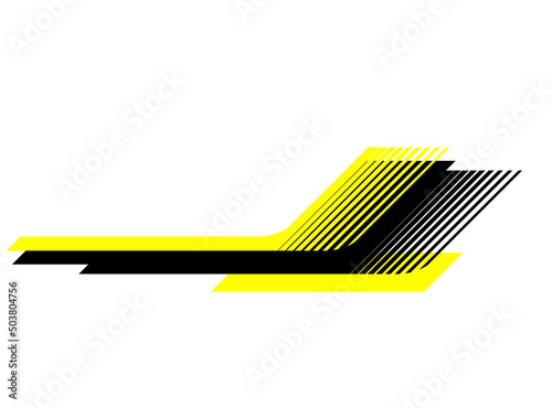 Vector stripes for car tuning, racing car template. Pattern for vehicles. Sticker for trucks or yacht.
