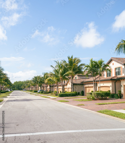 South Florida real estate market background concept