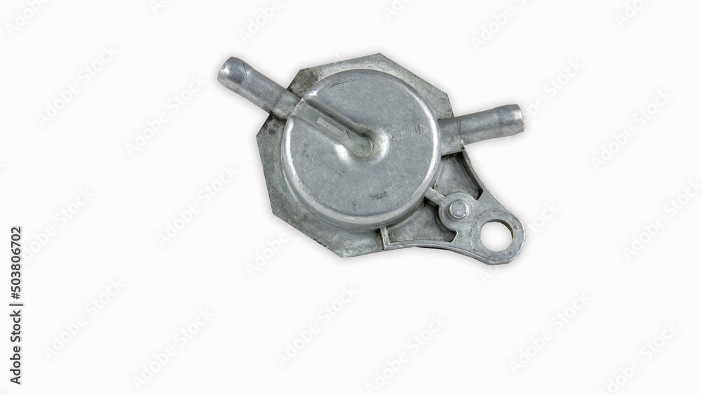 vacuum pump for scooter. vacuum valve for gasoline in the carburetor on a white background vacuum pump for scooter. vacuum valve for gasoline in the carburetor on a white background