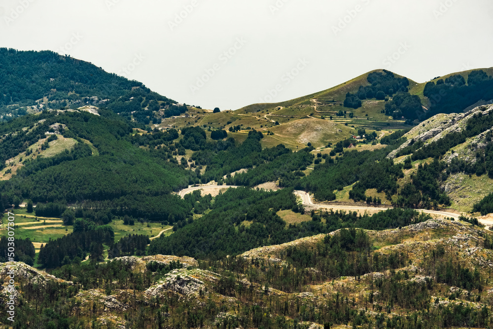 Montenegro. Lovcen National Park. Mount Lovcen. Viewpoint. Popular tourist attraction