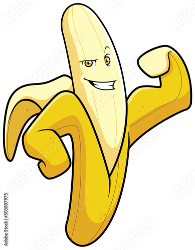 Banana Superhero Mascot